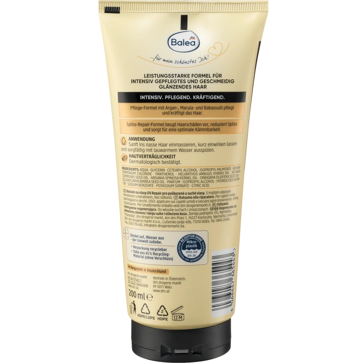 Balea Après-Shampooing Oil Repair Intensiv – 200 ml