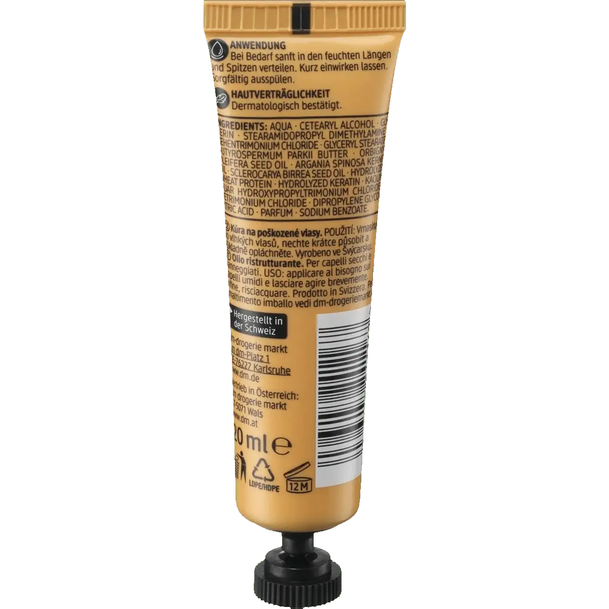 Balea Cure Express Huile Capillaire Réparatrice Oil Repair Intensiv – 20 ml