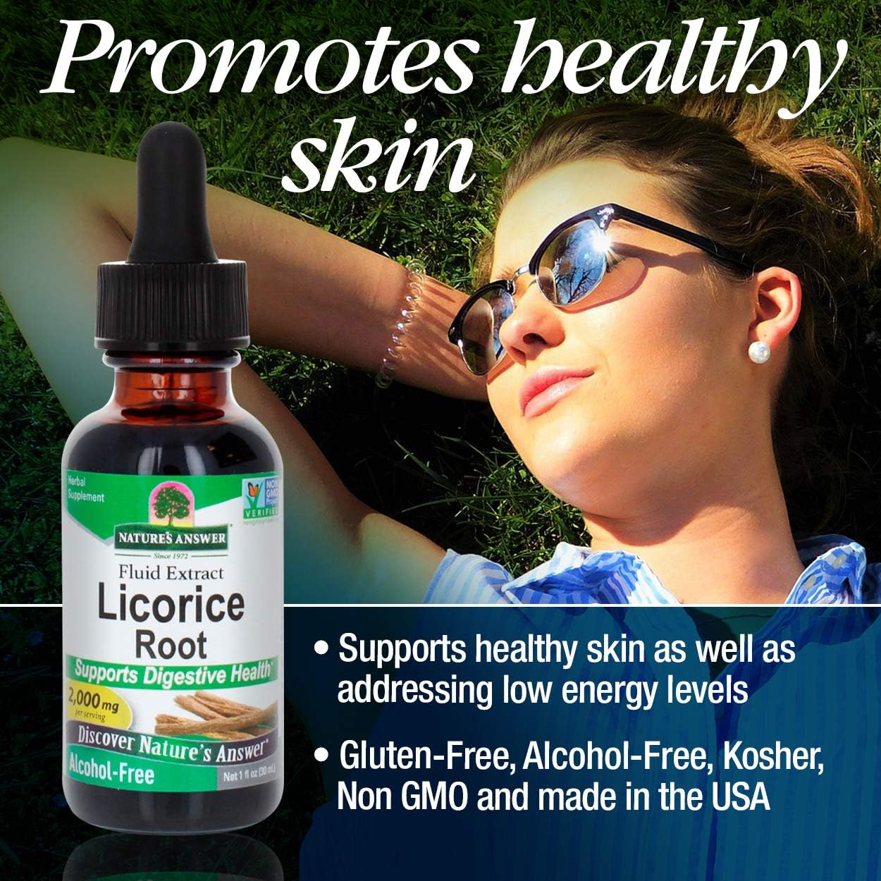 Nature’s Answer Extrait Liquide de Racine de Réglisse – 30 ml